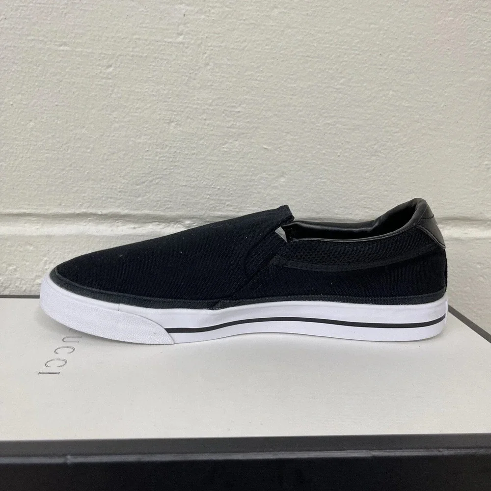 Nike‎ Court Vision Low Black Slip On Canvas Sneakers Shoes Men's Size 8
